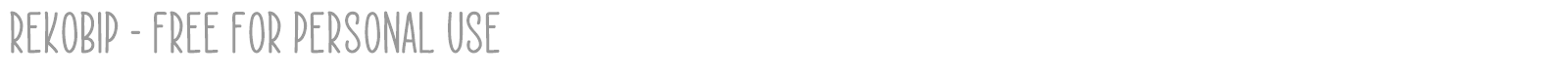 Rekobip font preview